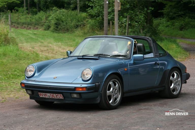 Blue Porsche 911 Targa