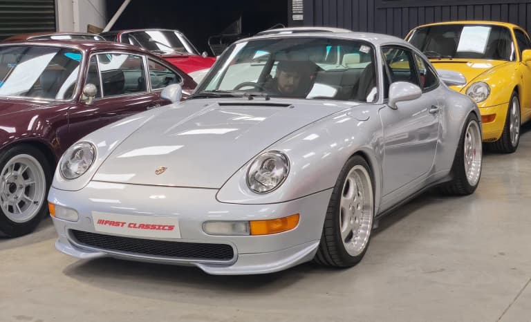 Silver Porsche 993 Turbo, the car the GT2 is based on