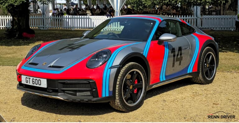 Porsche 911 Dakar in white Rallye Design livery