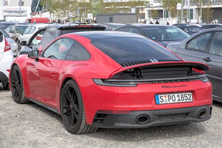 Red Porsche 911 (992) Carrera GTS