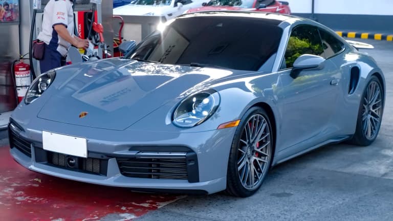 Grey Porsche 911 (992) Turbo S