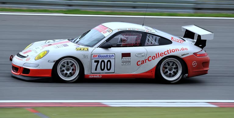 Porsche 911 (997) GT3 Cup race car on track