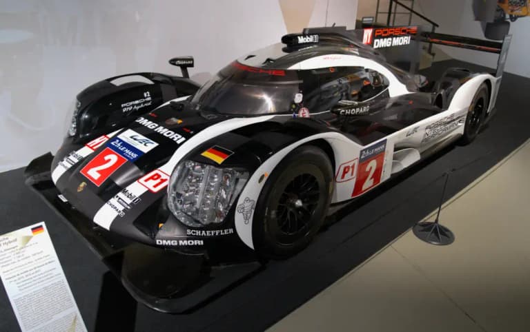 Porsche 919 Hybrid, the last Porsche Le Mans overall winner, in the Porsche Museum