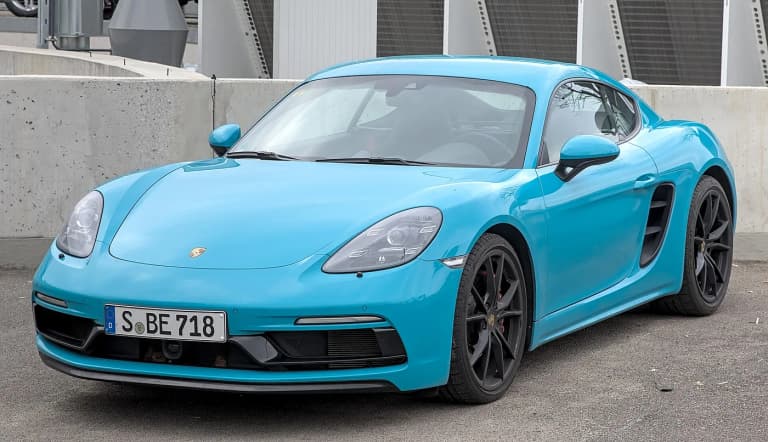 Blue Porsche 718 Cayman GTS