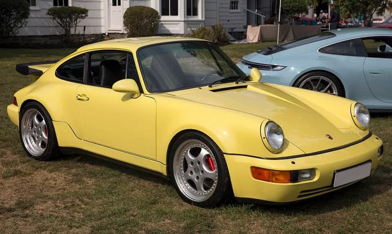 1991 Porsche 964 Turbo in Summer Yellow, front right.jpg