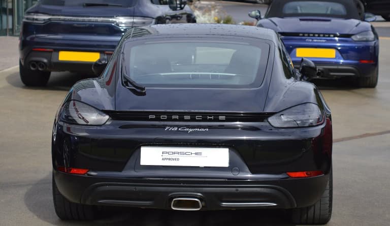 Porsche 718 Cayman coupe.