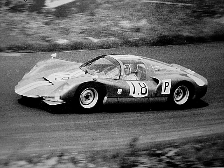 Jo Siffert driving a Porsche 906 in 1966.