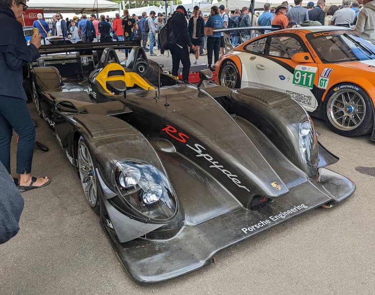 Porsche RS Spyder chassis 9R6.706 on display.