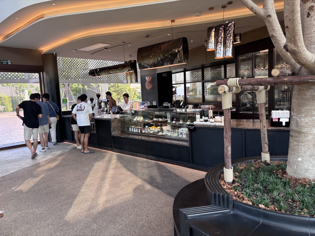 Coffee bar and pastry counter at Realm Bangkok