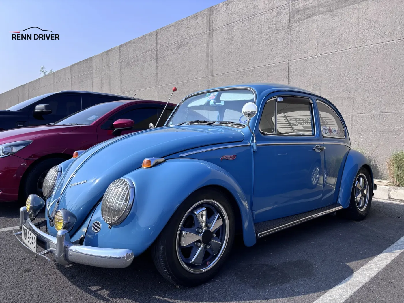 Classic blue Volkswagen Beetle
