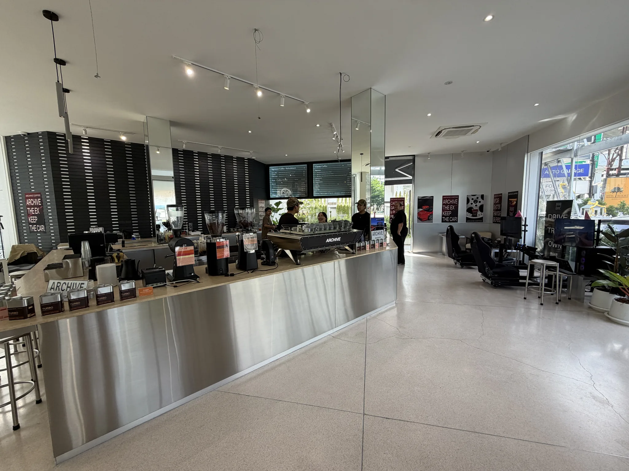 Archive Coffee counter and seating area