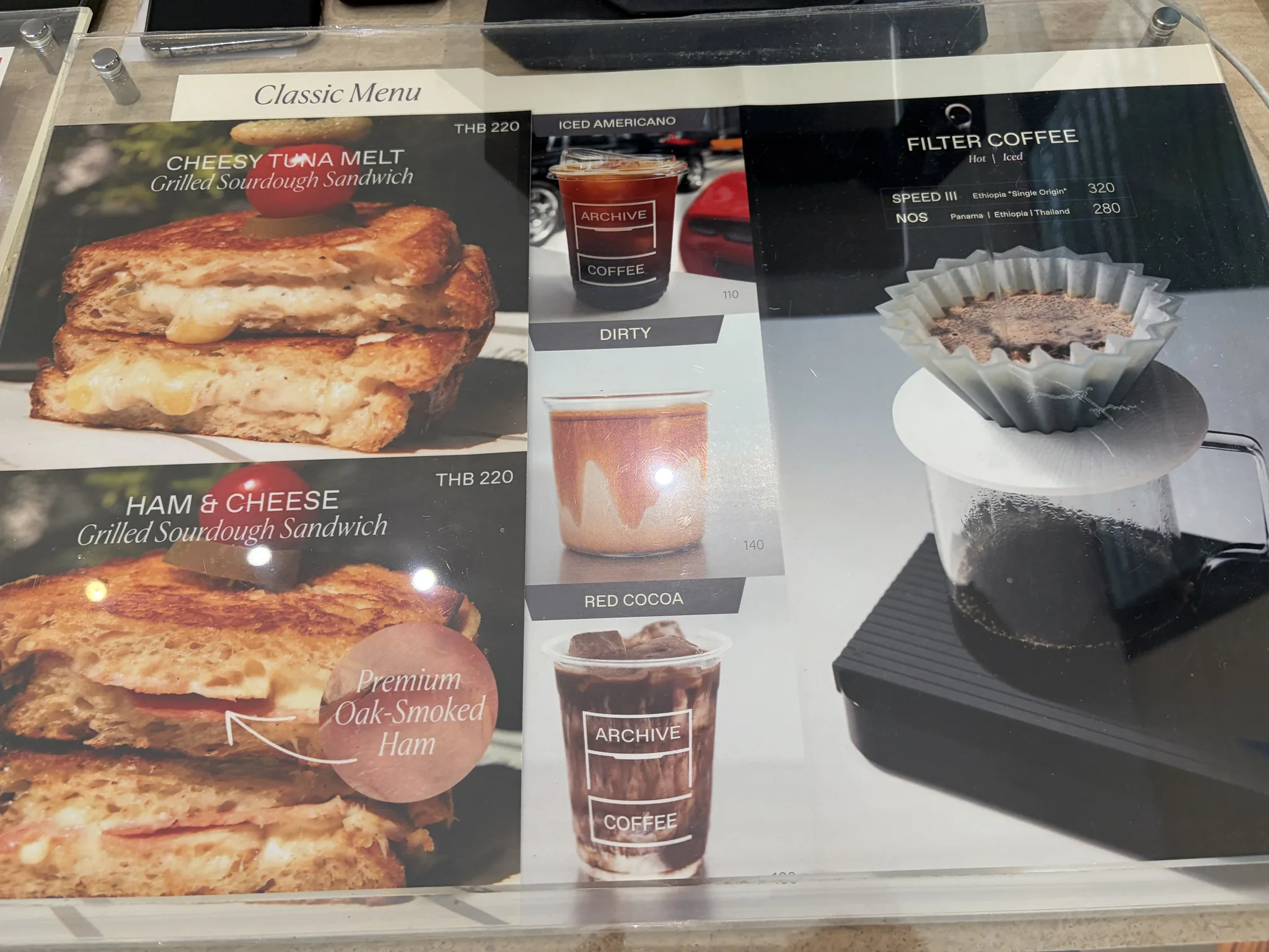 Archive Coffee food and filter coffee menu