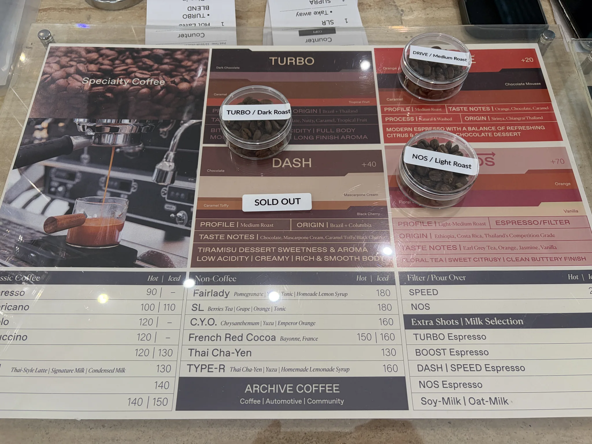 Archive Coffee food and drink menu