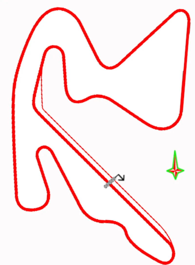 Thailand Circuit track map showing the 2.5 km, 13-turn layout